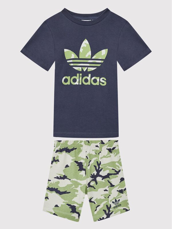 adidas adidas Komplet majica in kratke hlače Camo HE6928 Mornarsko modra Regular Fit