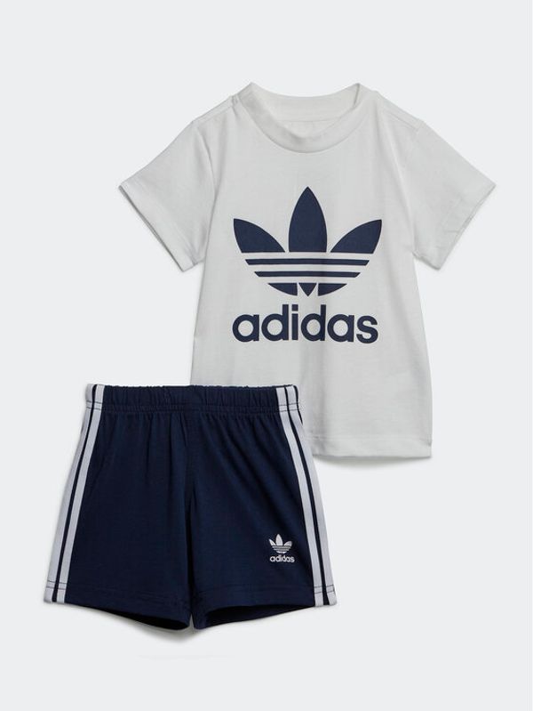 adidas adidas Komplet majica in športne kratke hlače Trefoil Shorts Tee Set IB8638 Modra Regular Fit