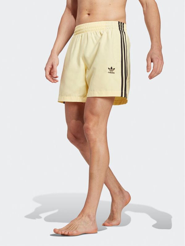 adidas adidas Kopalne hlače Originals Adicolor 3-Stripes Swim Shorts HT4410 Rumena Regular Fit