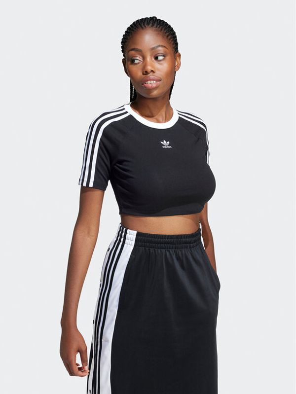 adidas adidas Majica 3-Stripes Baby IU2532 Črna Slim Fit