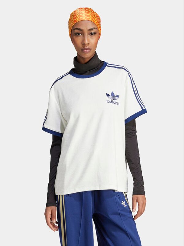 adidas adidas Majica 3-Stripes IT9842 Bela Loose Fit