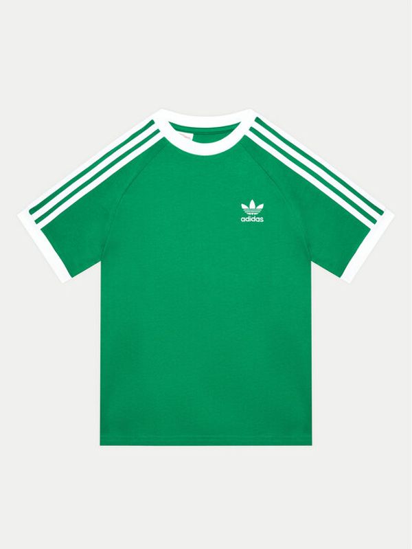 adidas adidas Majica 3-Stripes IY7431 Zelena Regular Fit