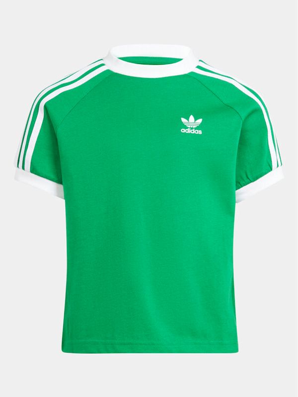 adidas adidas Majica adicolor 3-Stripes IR6896 Zelena Loose Fit