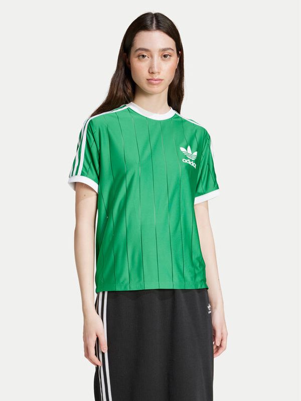 adidas adidas Majica adicolor 3-Stripes IY7227 Zelena Loose Fit