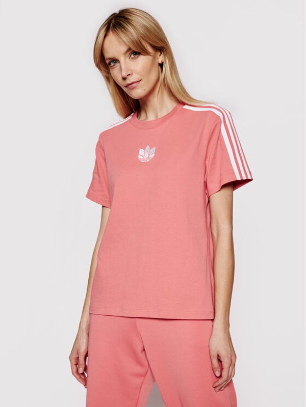 adidas adidas Majica adicolor 3D Trefoil GN6702 Roza Loose Fit