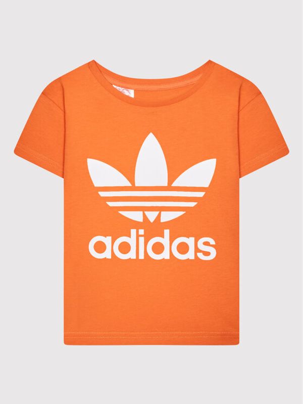 adidas adidas Majica adicolor Trefoil HK2907 Oranžna Regular Fit