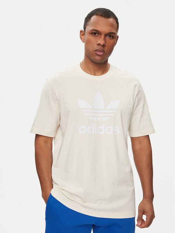 adidas adidas Majica adicolor Trefoil IU2367 Écru Regular Fit