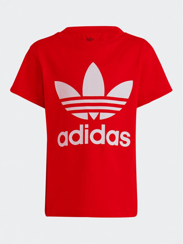 adidas adidas Majica Adicolor Trefoil T-Shirt IC9117 Rdeča Regular Fit