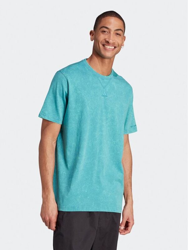 adidas adidas Majica ALL SZN Garment-Wash IJ6922 Modra Loose Fit