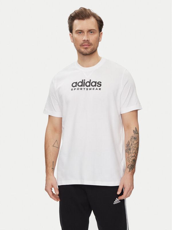 adidas adidas Majica All SZN Graphic T-Shirt IC9821 Bela Loose Fit
