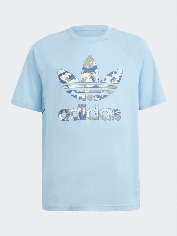 adidas adidas Majica Camo IR7776 Modra Loose Fit