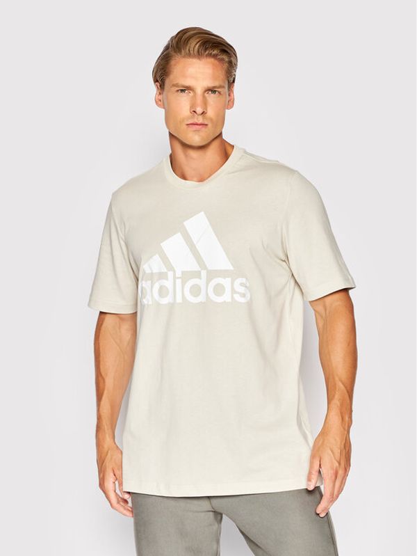 adidas adidas Majica Essentials Big Logo HL2252 Bež Regular Fit