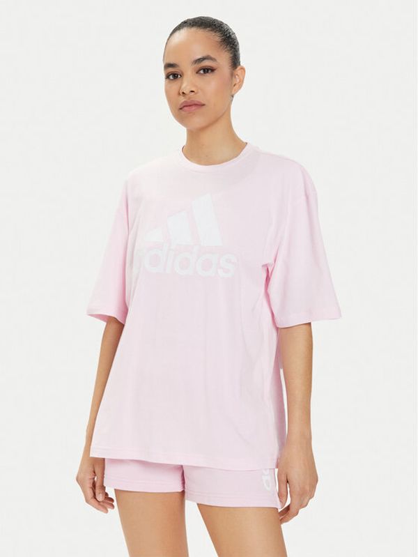 adidas adidas Majica Essentials Big Logo IC9860 Roza Loose Fit