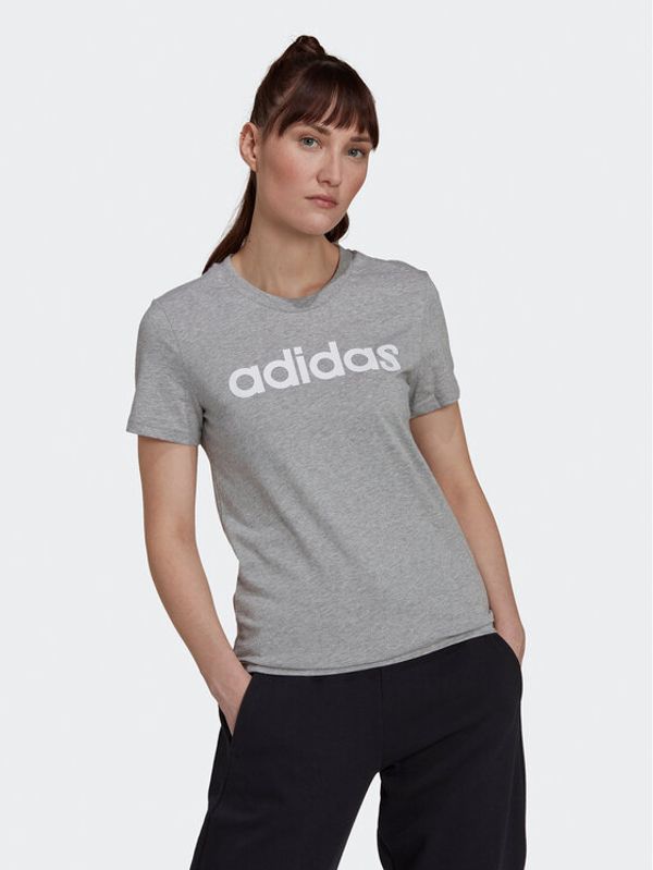 adidas adidas Majica Essentials Logo HL2053 Siva Slim Fit