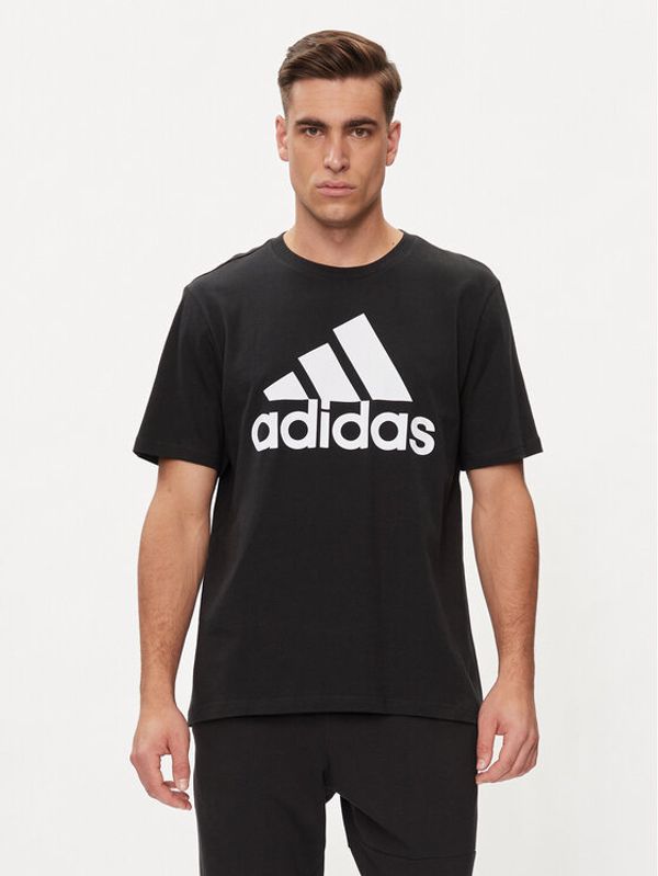 adidas adidas Majica Essentials Single Jersey Big Logo T-Shirt IC9347 Črna Regular Fit