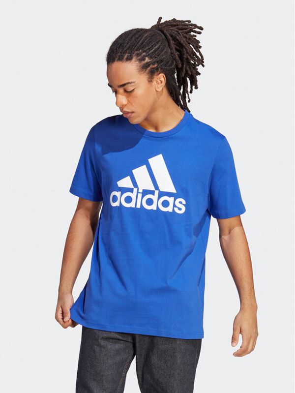 adidas adidas Majica Essentials Single Jersey Big Logo T-Shirt IC9351 Modra Regular Fit