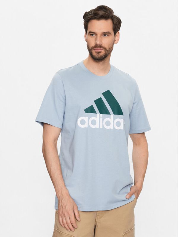 adidas adidas Majica Essentials Single Jersey Big Logo T-Shirt IJ8576 Modra Regular Fit