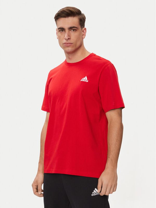 adidas adidas Majica Essentials Single Jersey Embroidered Small Logo T-Shirt IC9290 Rdeča Regular Fit