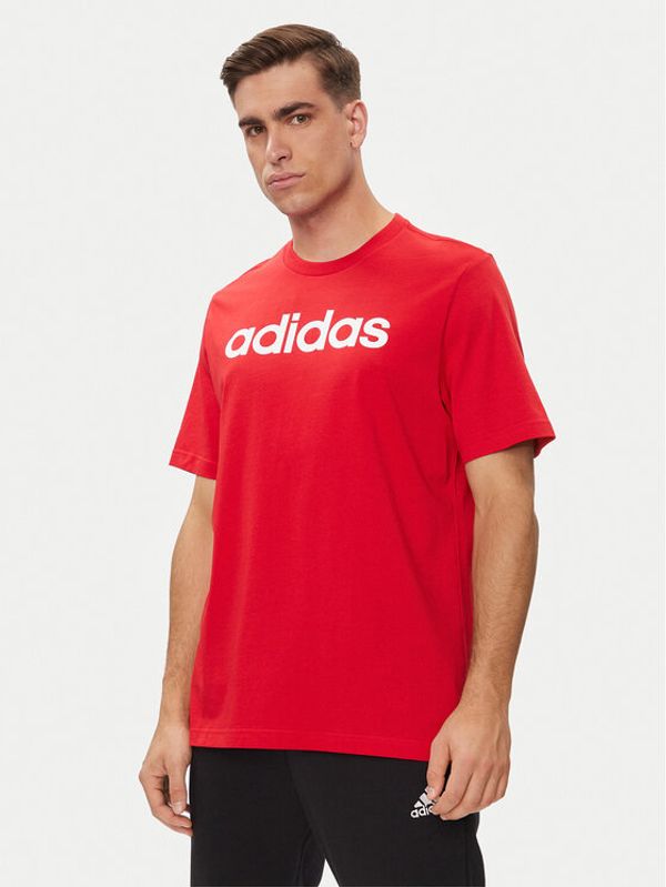 adidas adidas Majica Essentials Single Jersey Linear Embroidered Logo T-Shirt IC9278 Rdeča Regular Fit