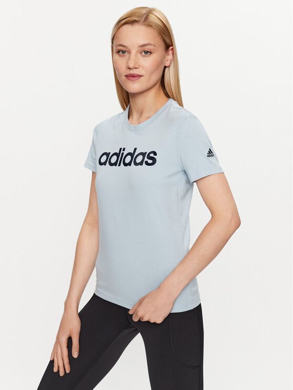 adidas adidas Majica Essentials Slim Logo T-Shirt IM2832 Svetlo modra Slim Fit