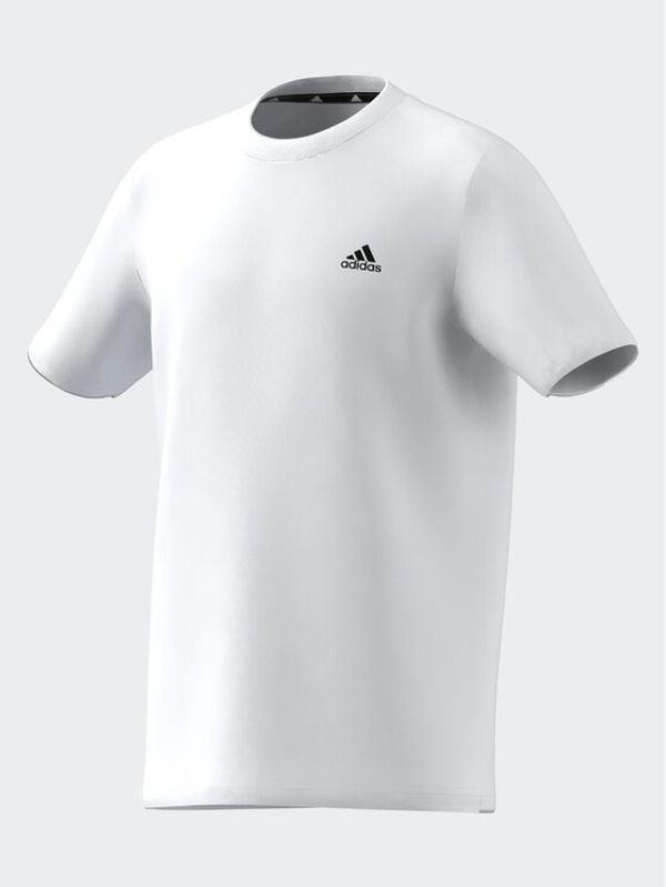 adidas adidas Majica Essentials Small Logo Cotton T-Shirt IB4093 Bela Regular Fit