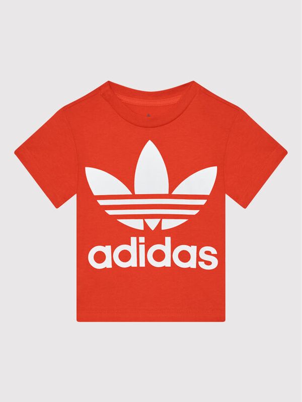 adidas adidas Majica Trefoil HE2189 Rdeča Regular Fit