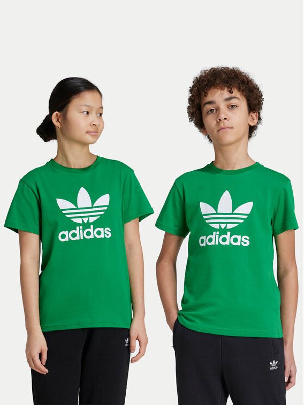 adidas adidas Majica Trefoil IY4003 Zelena Regular Fit