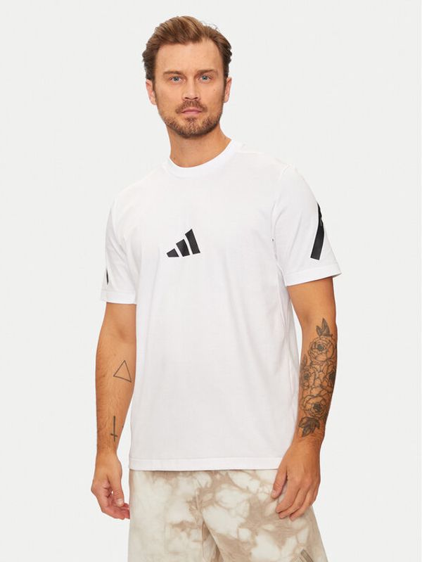 adidas adidas Majica Z.N.E. JE3078 Bela Regular Fit