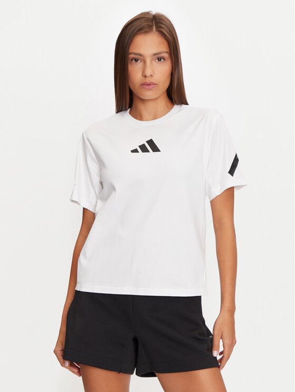 adidas adidas Majica Z.N.E. JE7857 Bela Regular Fit