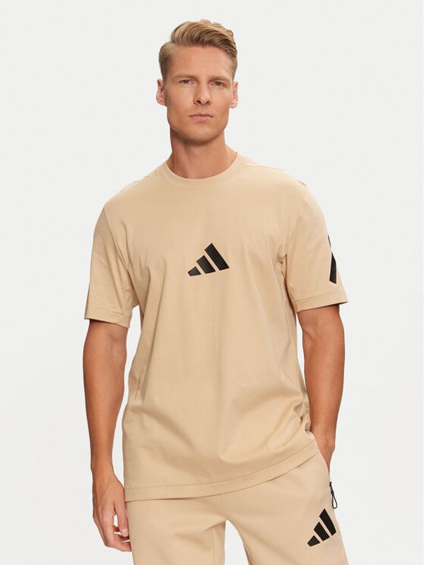 adidas adidas Majica Z.N.E. JF2453 Bež Regular Fit