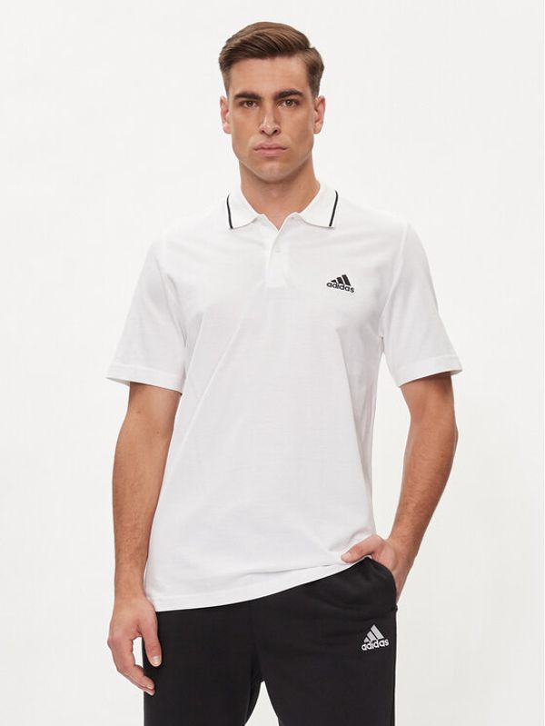 adidas adidas Polo majica Essentials Piqué Small Logo Polo Shirt IC9315 Bela Regular Fit