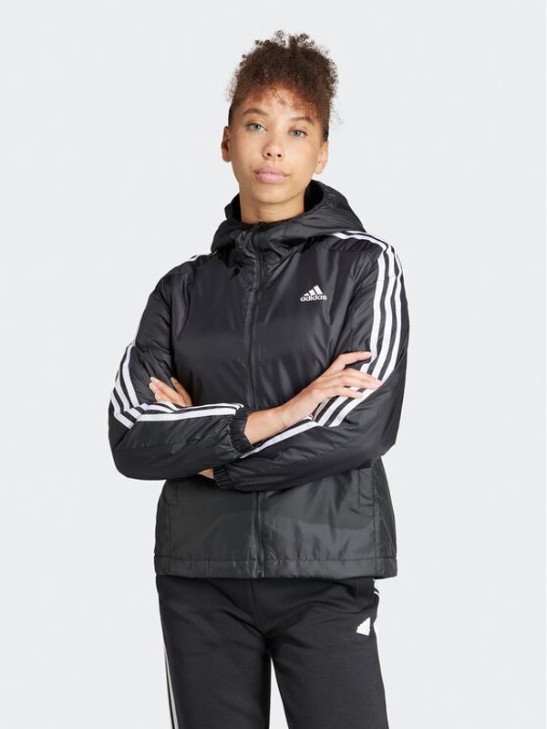 adidas adidas Prehodna jakna Essentials 3-Stripes IN3288 Črna Regular Fit