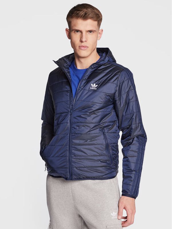 adidas adidas Prehodna jakna Padded Hooded Puffer Jacket HL9210 Modra Regular Fit