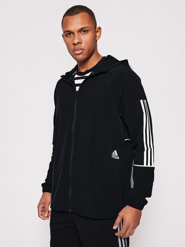 adidas adidas Prehodna jakna Player 3-Stripes GL4799 Črna Relaxed Fit