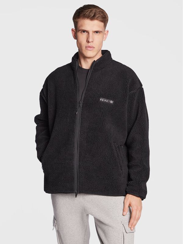 adidas adidas Prehodna jakna Reclaim Sherpa Jacket HK2771 Črna Regular Fit