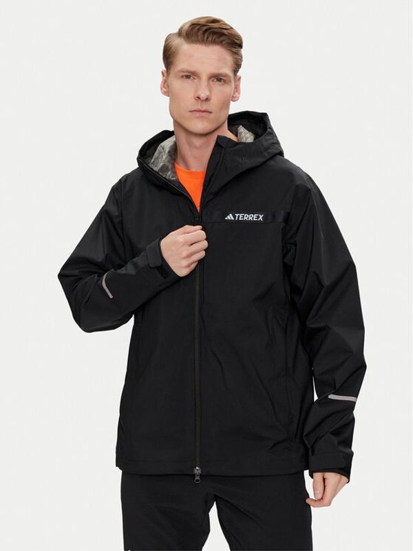 adidas adidas Prehodna jakna Terrex Multi RAIN.RDY 2.5-Layer Rain Jacket HM4051 Črna Regular Fit