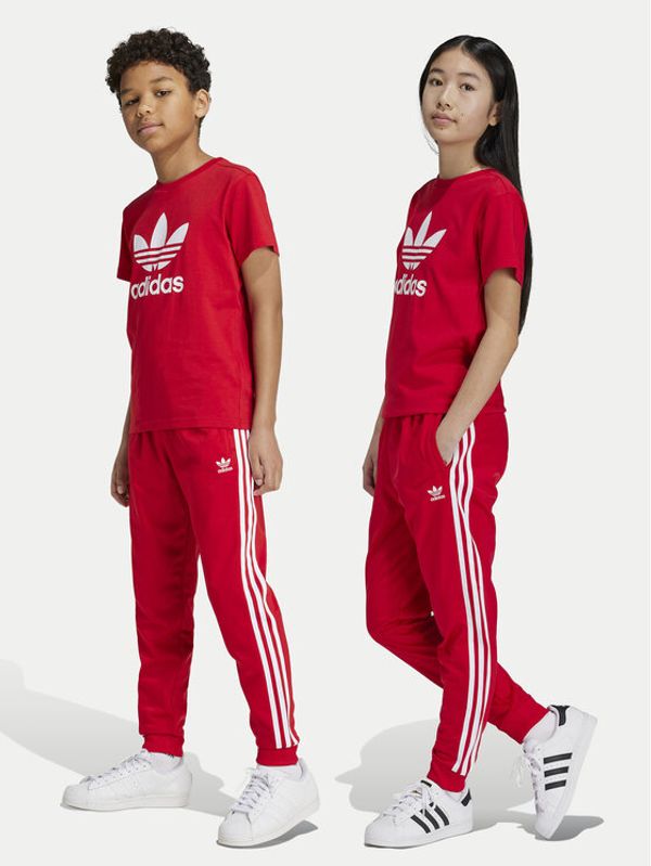 adidas adidas Spodnji del trenirke adicolor SST IX7631 Rdeča Regular Fit