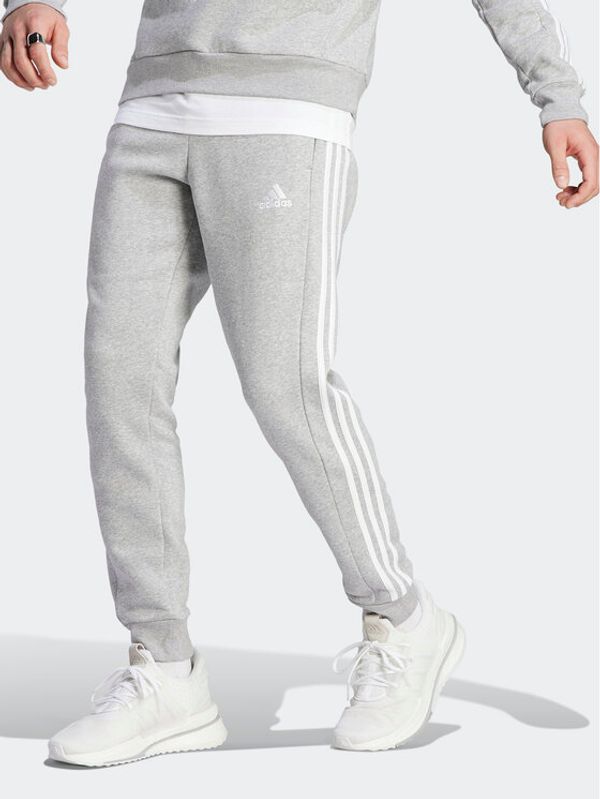 adidas adidas Spodnji del trenirke Essentials Fleece 3-Stripes Cuff IJ6494 Siva Regular Fit