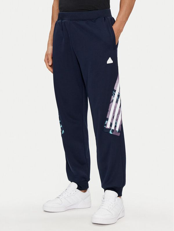 adidas adidas Spodnji del trenirke Future Icons Allover Print IJ8853 Mornarsko modra Regular Fit