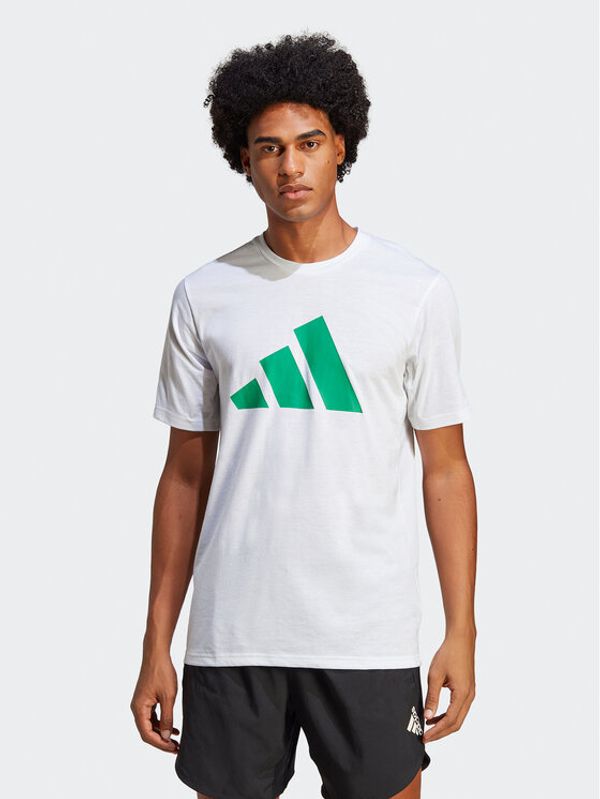 adidas adidas Športna majica Essentials Feelready Logo IC1219 Bela Regular Fit