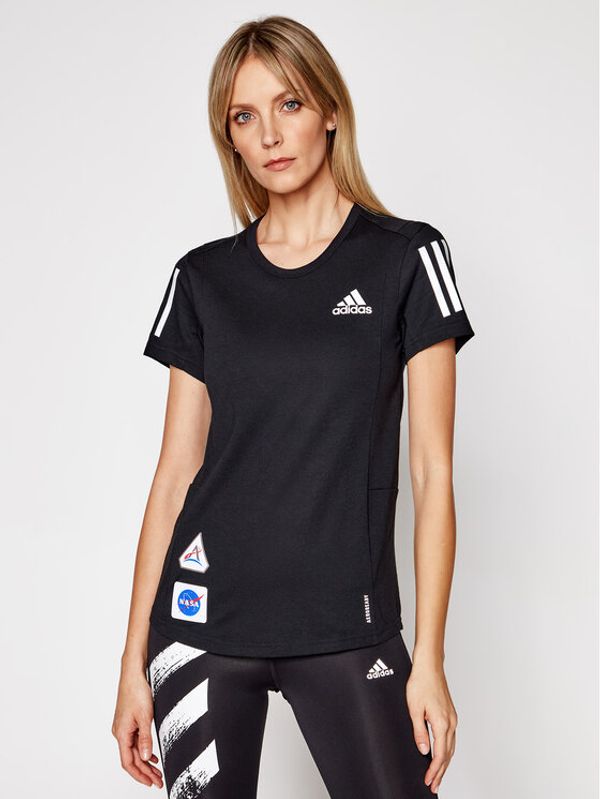 adidas adidas Športna majica Space Tee W GP5828 Črna Regular Fit