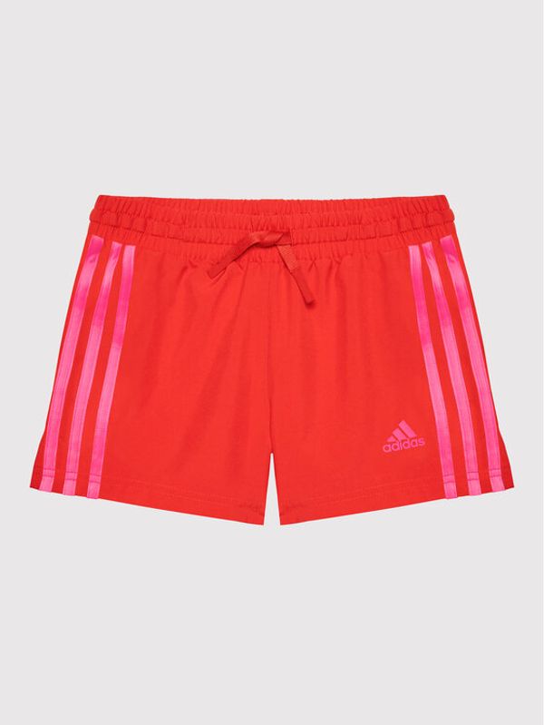 adidas adidas Športne kratke hlače 3 Stripes HE2014 Rdeča Regular Fit