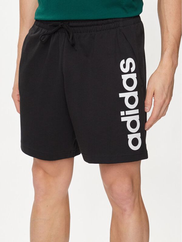 adidas adidas Športne kratke hlače AEROREADY Essentials Single Jersey Linear Logo Shorts IC0062 Črna Regular Fit