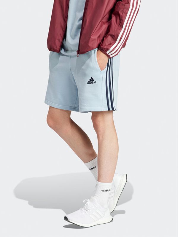 adidas adidas Športne kratke hlače Essentials French Terry 3-Stripes IS1340 Modra Regular Fit