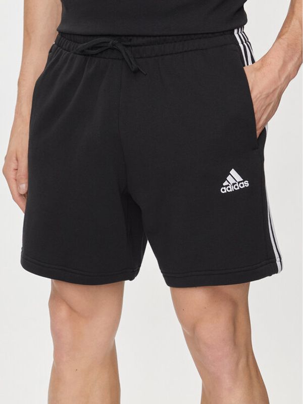 adidas adidas Športne kratke hlače Essentials French Terry 3-Stripes Shorts IC9435 Črna Regular Fit