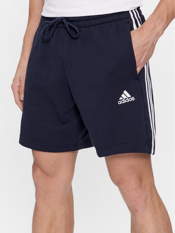 adidas adidas Športne kratke hlače Essentials French Terry 3-Stripes Shorts IC9436 Modra Regular Fit