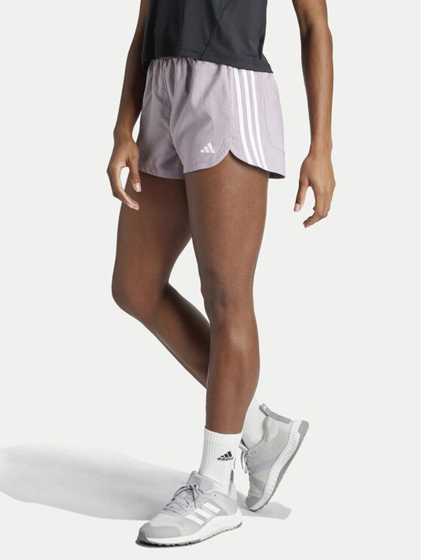 adidas adidas Športne kratke hlače Pacer Training 3-Stripes IS2170 Vijolična Regular Fit