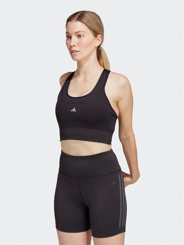 adidas adidas Špotni nedrček Medium-Support Running Pocket IC8003 Črna