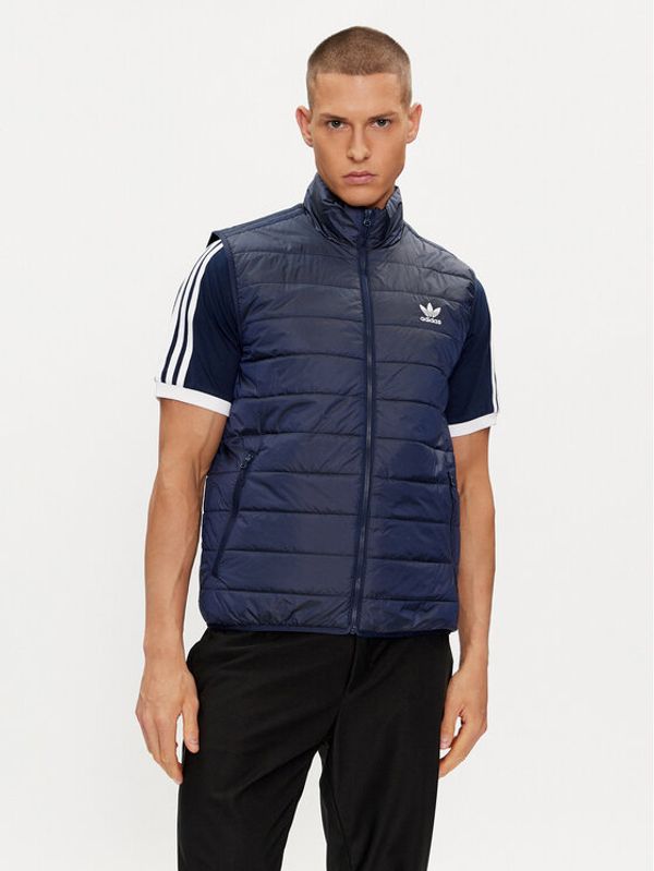 adidas adidas Telovnik Padded Stand Collar Puffer Vest HL9216 Modra Regular Fit