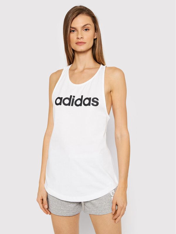 adidas adidas Top Essentials Loose Logo GL0567 Bela Regular Fit